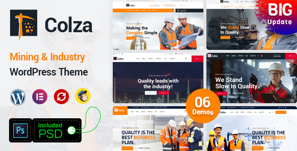 Colza - Mining & Industry WordPress Theme - Technology WordPress