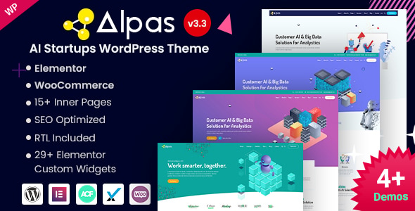 Alpas - AI & Data Analytics Startup Elementor WordPress Theme - Technology WordPress