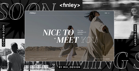 Finley - Coming Soon and Portfolio Template - Specialty Pages Site Templates