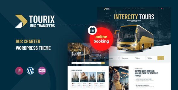 Tourix - Bus Charter Booking WordPress Theme - Travel Retail