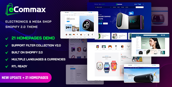 Ecommax - Electronics & Multi-Purpose Shopify Theme - Technology Shopify