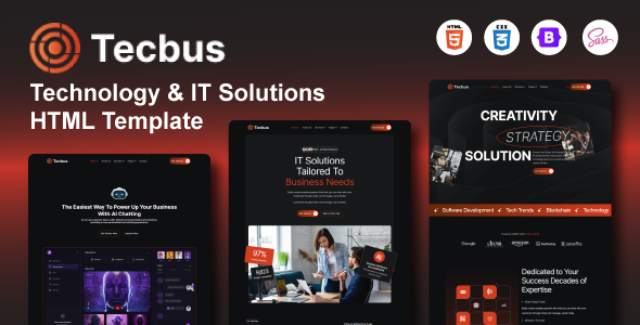 Tecbus - Technology & IT Solutions HTML Template - Technology Site Templates