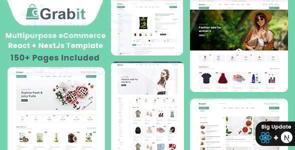 Grabit - Multipurpose eCommerce React + NextJs Template - Shopping Retail