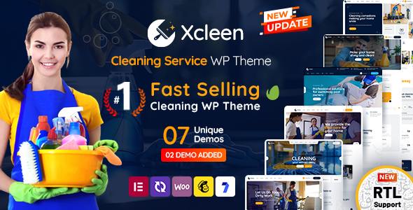 Xcleen - Cleaning Services WordPress Theme - Business Corporate