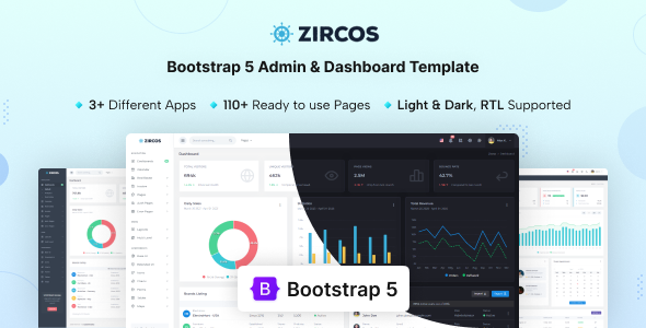 Zircos - Bootstrap 5 Admin & Dashboard Template - Admin Templates Site Templates