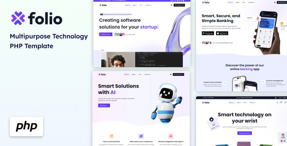 Folio - Multipurpose Technology
PHP Template - Technology Landing Pages