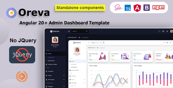Oreva - Angular 20+ Admin Dashboard Template + UI Kit - Admin Templates Site Templates