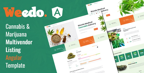 Weedo | Multivendor Marijuana Angular Template - Retail Site Templates