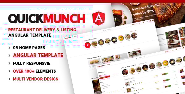 Quickmunch | Restaurant Listing Angular Template - Food Retail