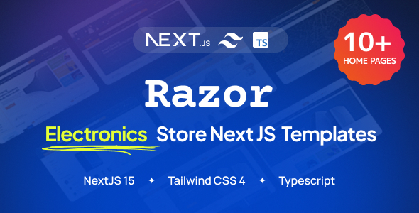 Razor - Electronics Store Nextjs Template - Next.js Jamstack