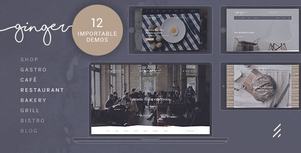 Ginger — Restaurant WordPress Theme - Restaurants & Cafes Entertainment