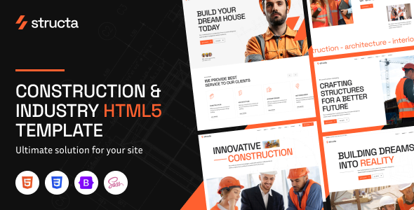 Structa - Construction & Industry HTML5 Template - Business Corporate