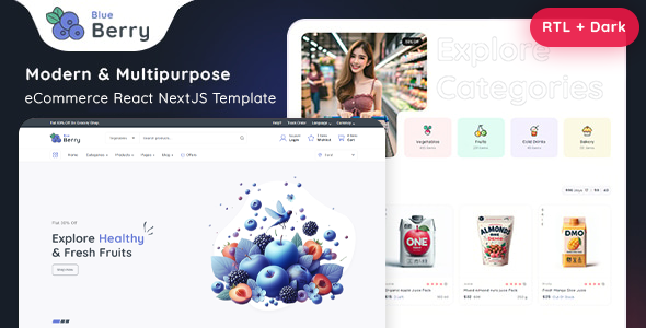 Blueberry - eCommerce React NextJs Template - Shopping Retail