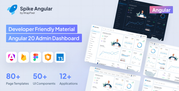 Spike - Angular 20 Admin Dashboard Template - Admin Templates Site Templates