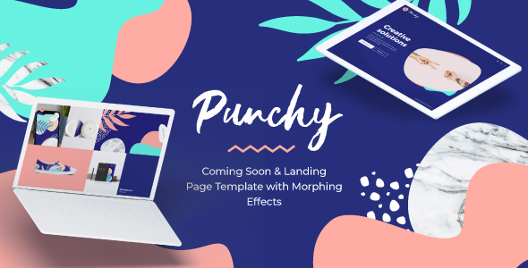 Punchy - Coming Soon and Landing Page Template with Morphing Effects - Under Construction Specialty Pages