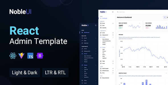 NobleUI - React Admin Template - Admin Templates Site Templates