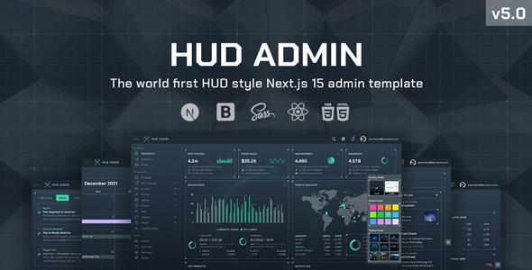HUD - Next.js 15 Bootstrap Admin Template - Admin Templates Site Templates