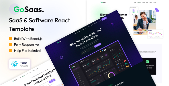 GoSaaS - SaaS & Software React Template - Software Technology