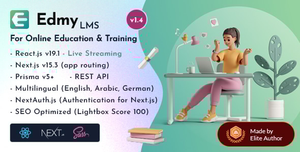 Edmy - Next.js 15 Education LMS & Online Learning System - Business Corporate