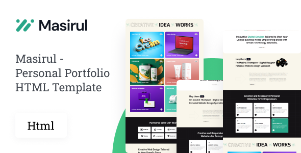 Masirul - Personal Portfolio HTML Template by codifytheme | ThemeForest