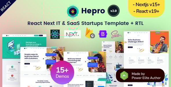 Hepro - React Nextjs 15 IT & Software SaaS Startup Template - Software Technology