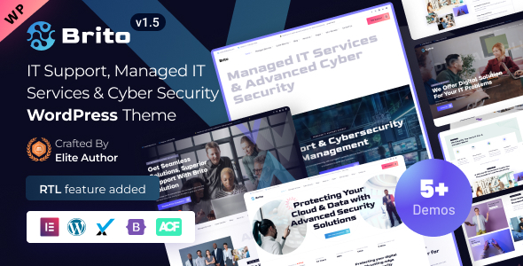 Brito - IT Services & Cyber Security Solutions WordPress Theme - Technology WordPress