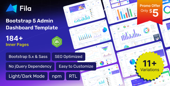 Fila - Multipurpose Bootstrap 5 Admin Dashboard Template - Admin Templates Site Templates