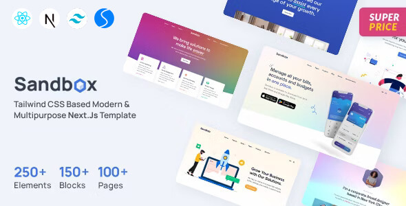 Sandbox - Tailwind CSS Modern & Multipurpose NextJs Template - Corporate Site Templates