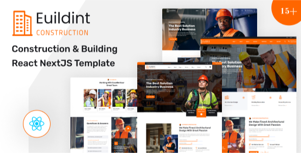 Euildint-Construction Building React NextJS Template - Business Corporate