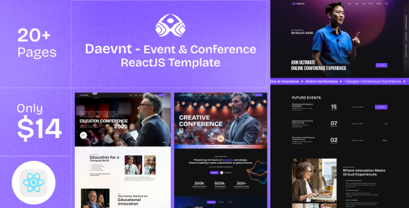 Daevnt - Event & Conference ReactJS Template - Events Entertainment