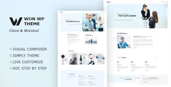 WON Creative Minimal WordPress Theme - Portfolio Creative