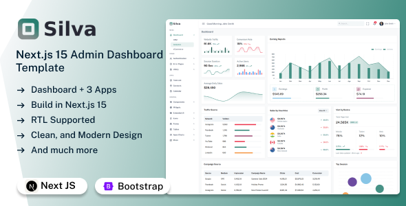 Silva - Next Js 15 Admin & Dashboard Template - Admin Templates Site Templates