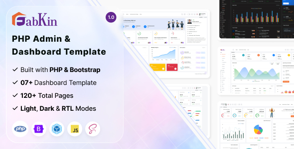 Fabkin - PHP Admin & Dashboard Template - Admin Templates Site Templates