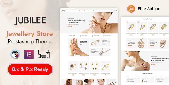 Jubilee - Handmade Jewelry Store PrestaShop Responsive Theme - Fashion PrestaShop