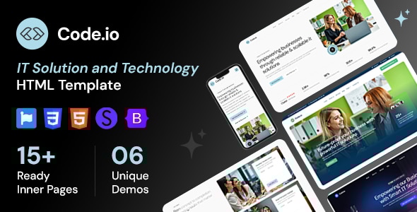 Codeio - IT Solution and Technology HTML Template - Technology Site Templates