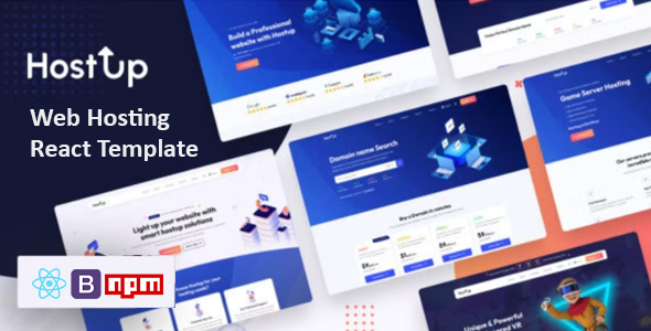 HostUp - Web Hosting React Template - Hosting Technology