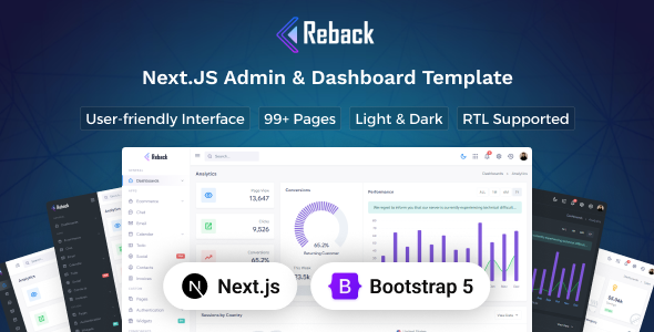 Reback - Next.Js Admin & Dashboard Template - Admin Templates Site Templates