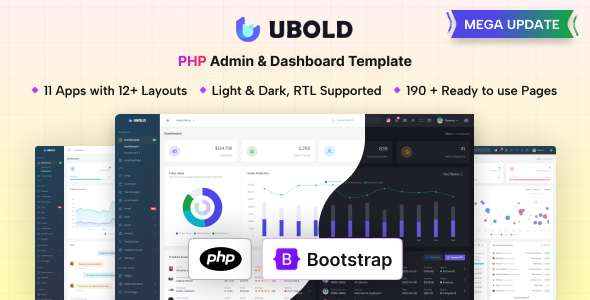 UBold - PHP Admin & Dashboard Template - Admin Templates Site Templates