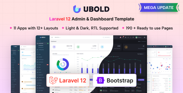 UBold - Laravel 12 Admin & Dashboard Template - Admin Templates Site Templates