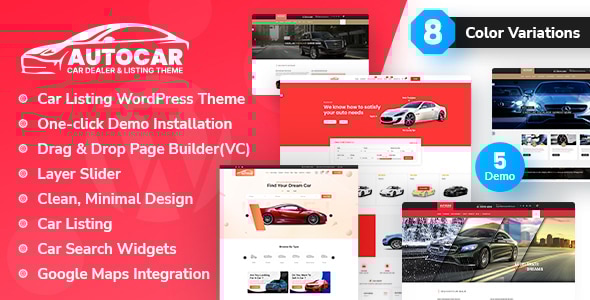Auto Car WordPress Theme - Directory & Listings Corporate
