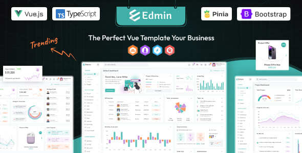 Edmin - Vue JS Admin Dashboard Template - Admin Templates Site Templates