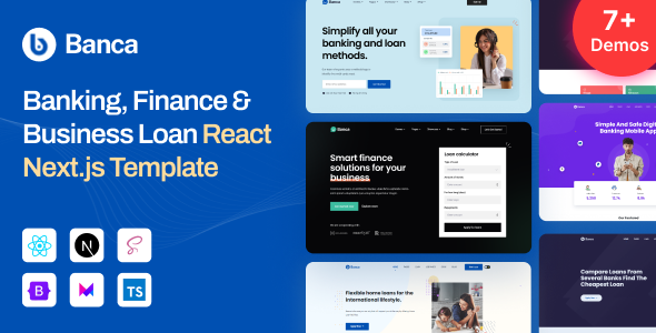 Banca – Banking, Finance & Business Loan React Next.js Template by ...