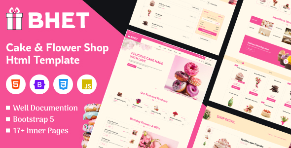 BHET | Cake & Flower HTML5 Template - Food Retail