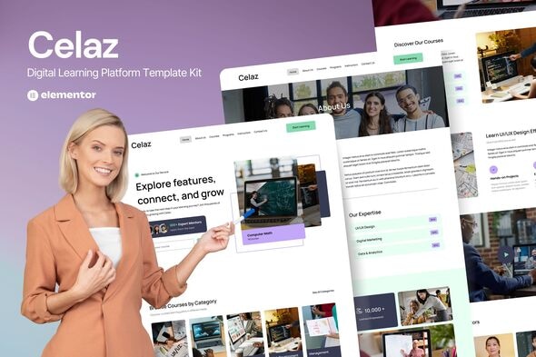 Celaz - Digital Learning Platform Website Elementor Kit - Education Elementor