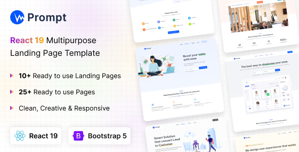 Prompt - React 19 Modern & Multipurpose Template - Technology Site Templates