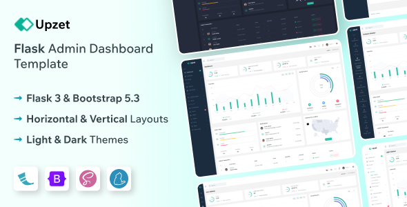 Upzet - Flask Admin & Dashboard Template - Admin Templates Site Templates