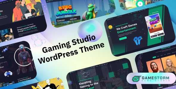 Gamestorm - Gaming Studio WordPress Theme - Entertainment WordPress