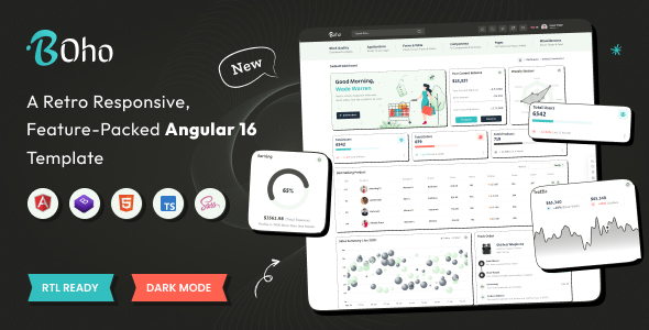 Boho - Angular 20 Admin Dashboard - Admin Templates Site Templates