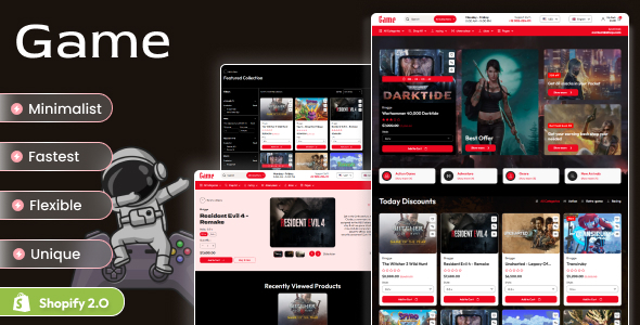 Game - Digital Gaming Store Shopify 2.0 Theme - Entertainment Shopify