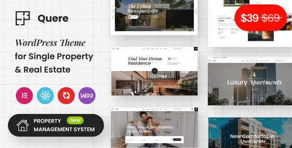 Quere - Real Estate & Apartments WordPress Theme - Real Estate WordPress